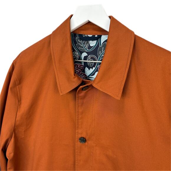 Ted Baker Burnt Orange Lightweight Cotton Jacket - Men's Size 5 - Picture 3 of 8